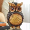 Faux-Wood Owl Figurine
