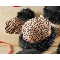 Fleece Hat and Glove Set with Faux-Fur Trim