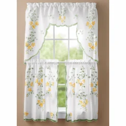 Floral Café Curtain Set