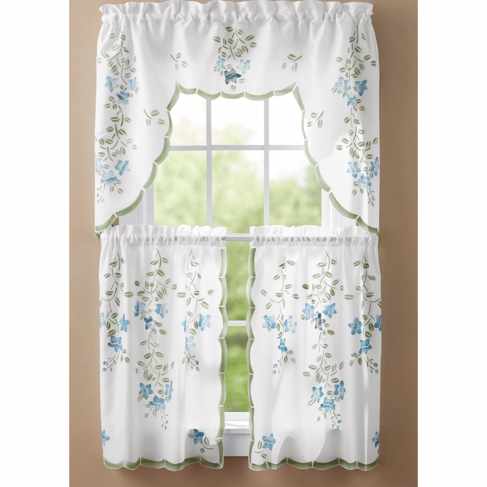 Floral Café Curtain Set