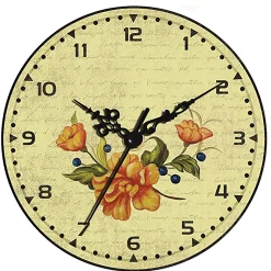Floral Ceramic Clock