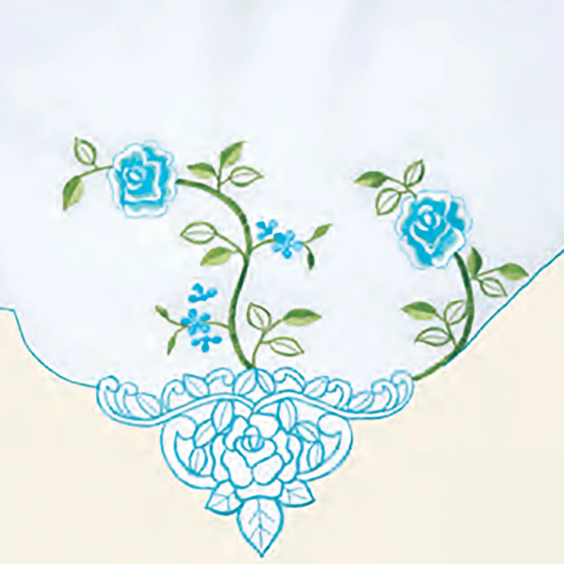 Floral Embroidered Curtain
