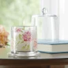 Floral Glass Cloche with Candle