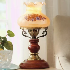 Floral Hurricane Lamp