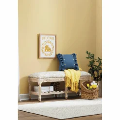 Floral Pattern Bench