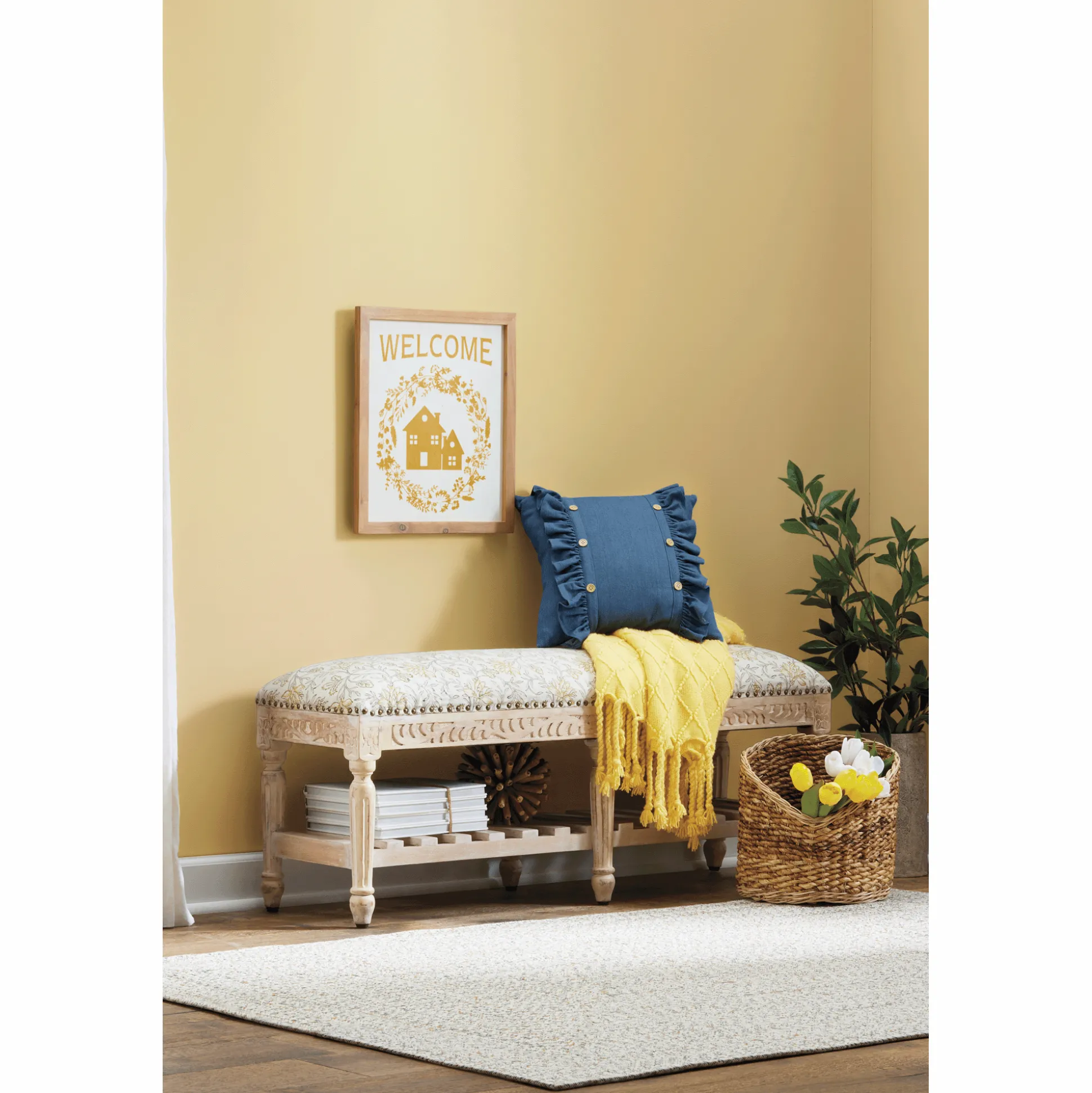 Floral Pattern Bench