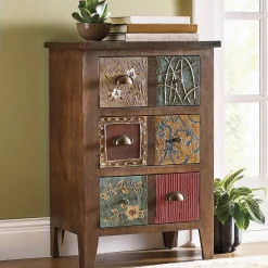 Flora Multicolored 3-Drawer Cabinet