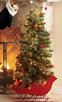 4-Foot Christmas Tree in Red Sled