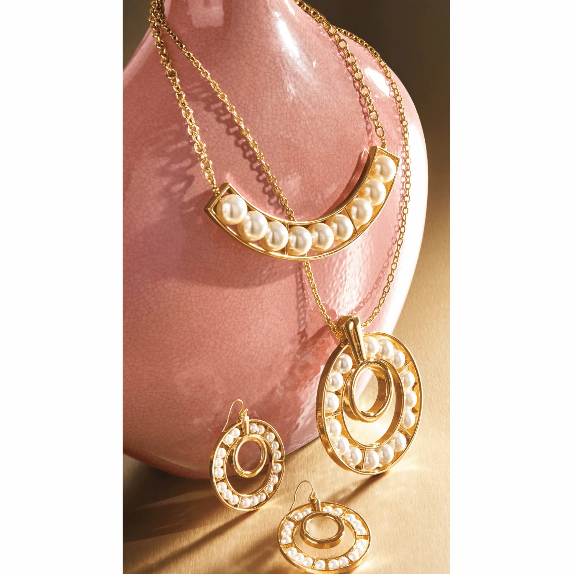 Framed Faux-Pearl Jewelry Collection