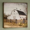 Framed White Barn Canvas