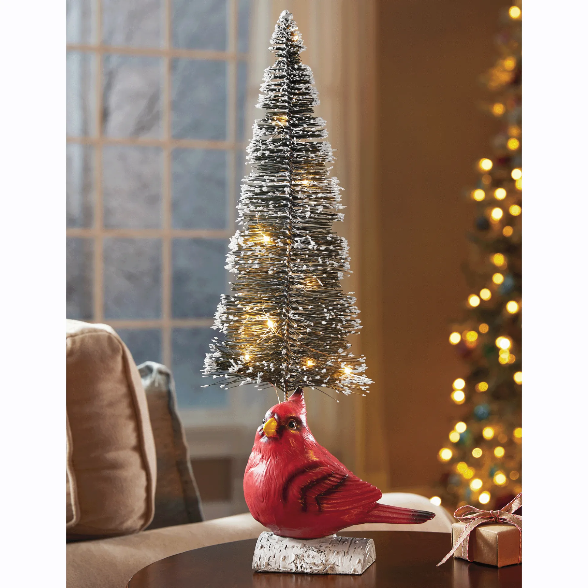Frosted LED Bottlebrush Tree