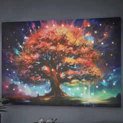 Galactic Tree Lit Canvas
