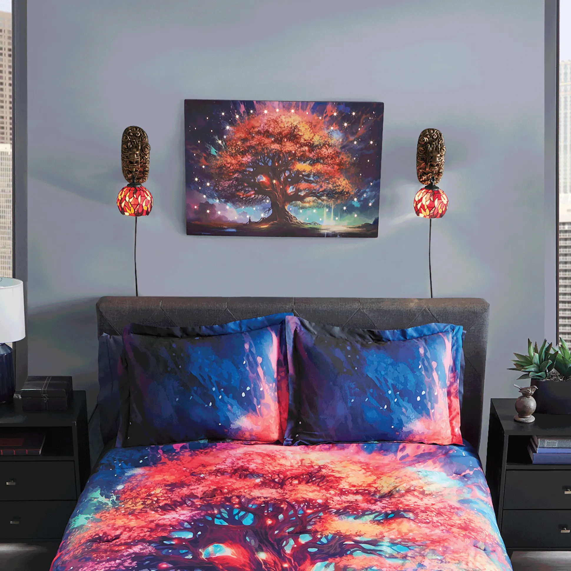 Galactic Tree Lit Canvas