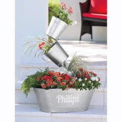 Galvanized Bucket Planter