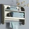Galvanized Metal Bath Shelf