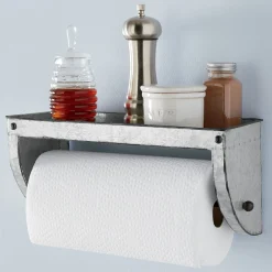 Galvanized Paper Towel Wall Shelf