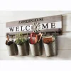 Galvanized Welcome Wall Storage