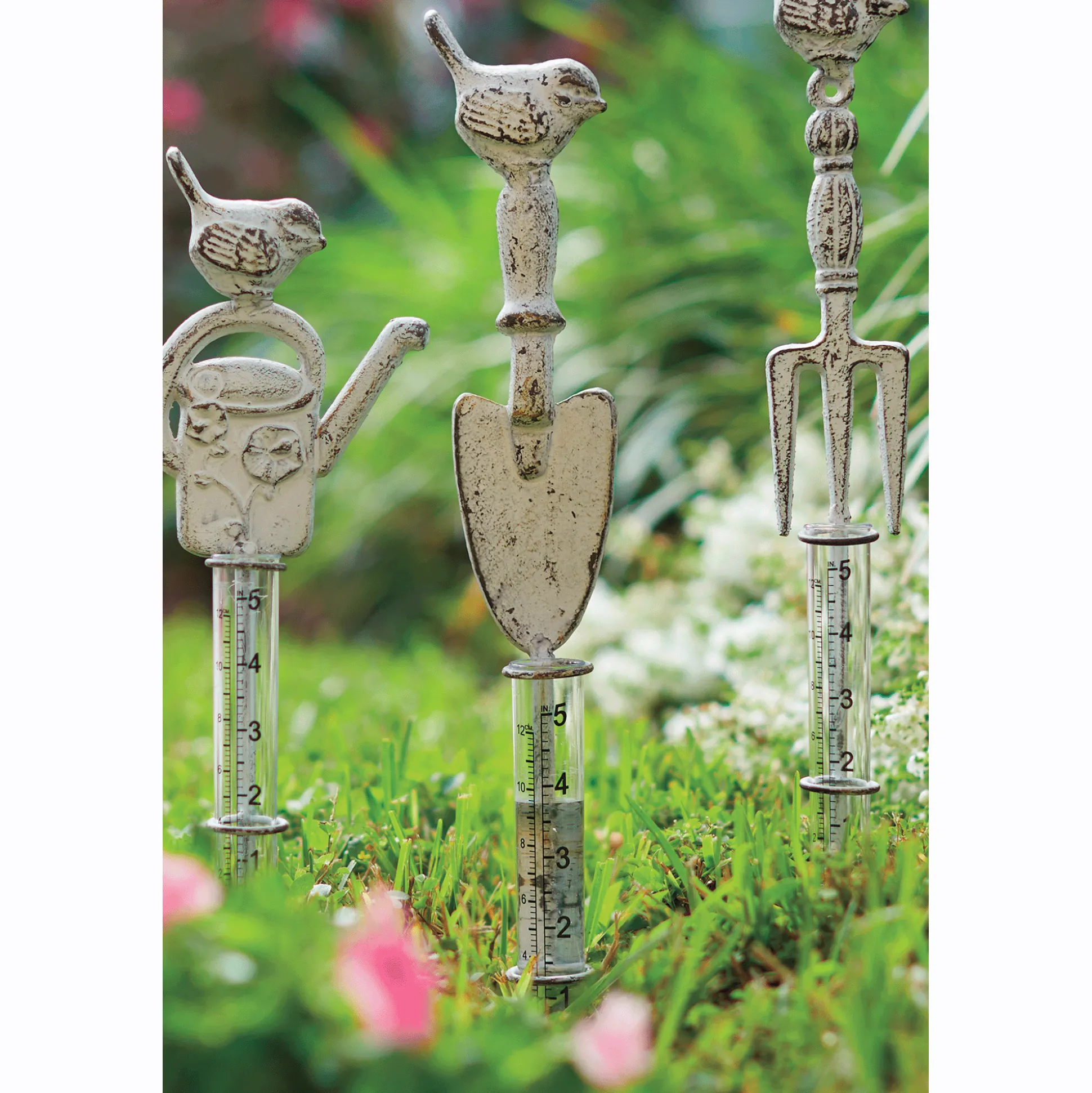 Garden Tool Rain Gauge Stake