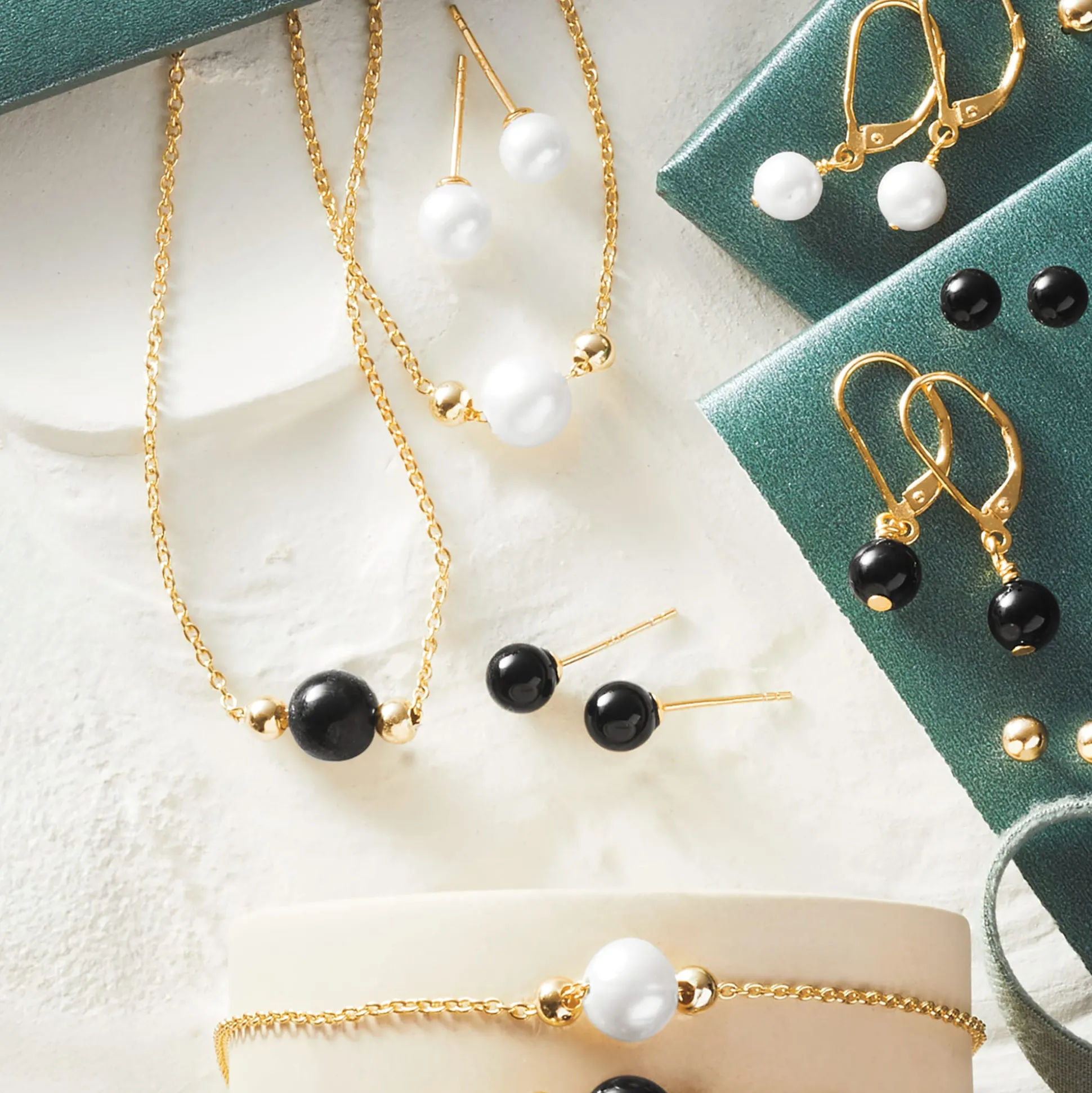 Gemstone Bead Necklace, Bracelet & Earring Set