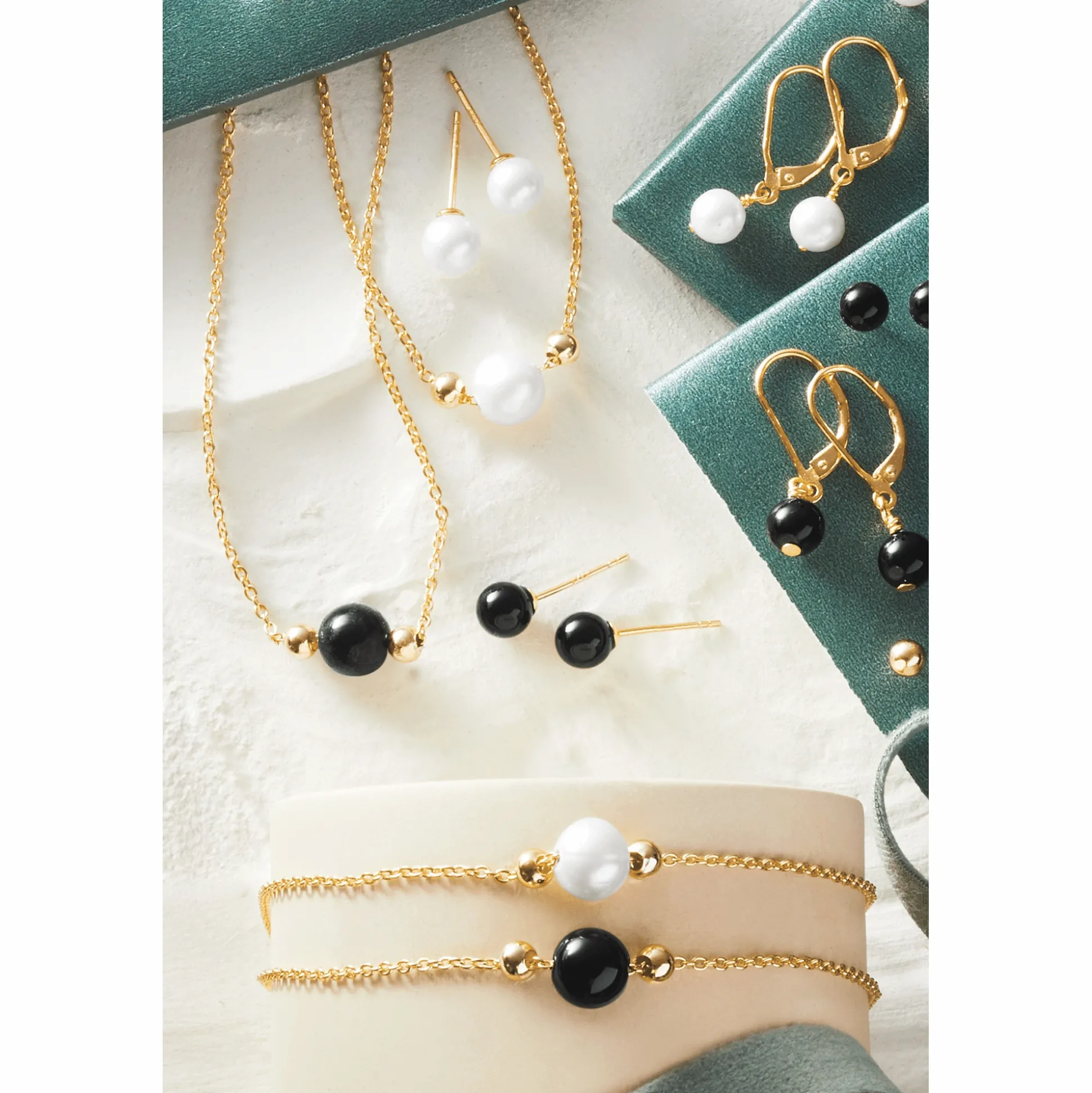 Gemstone Bead Necklace, Bracelet & Earring Set