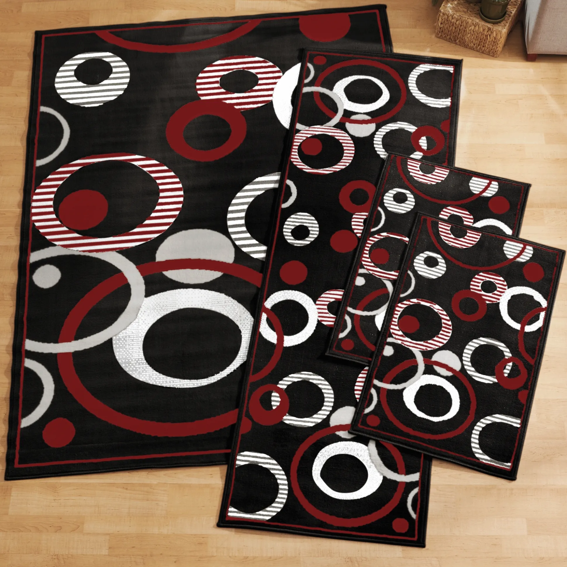Geo Rings Rug Set