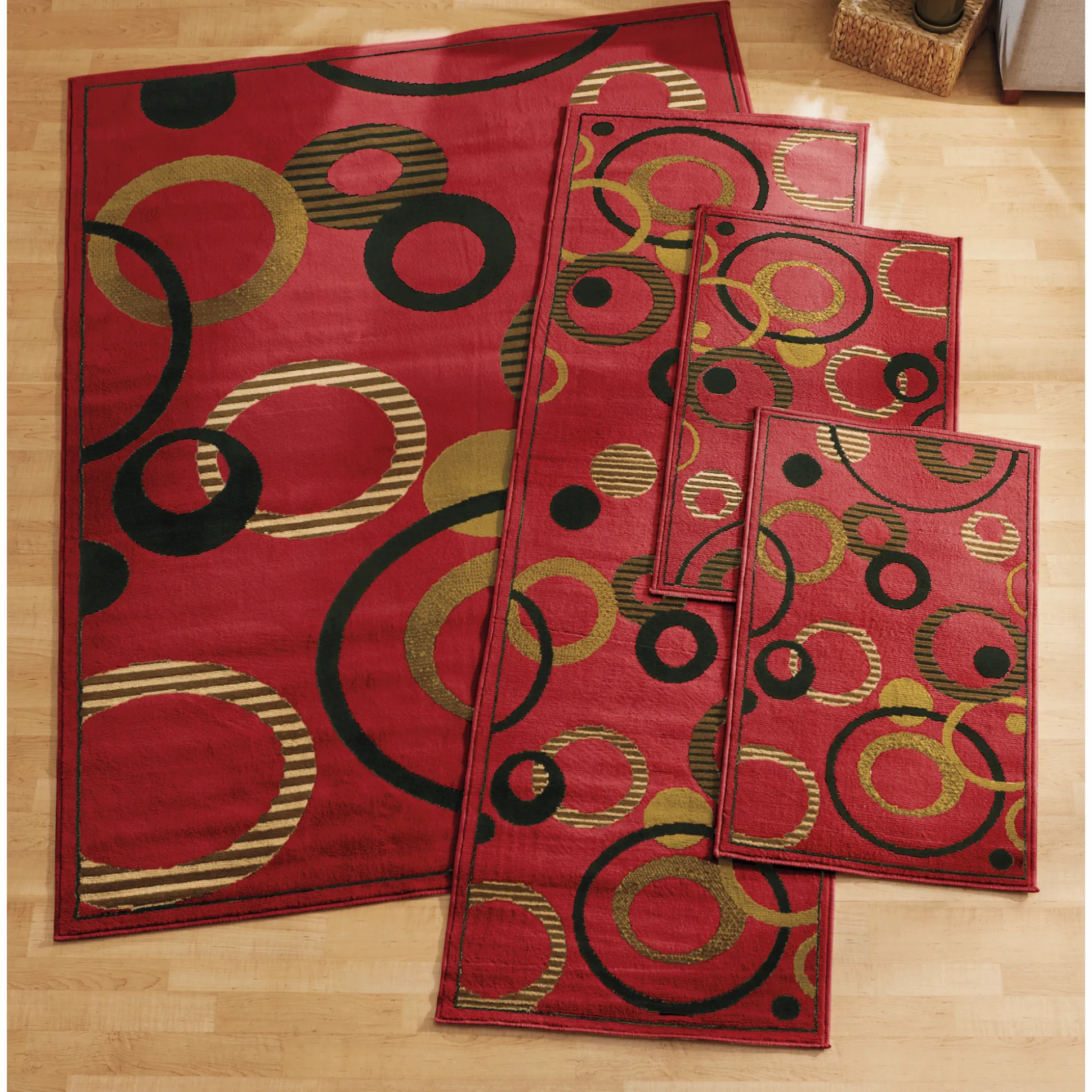 Geo Rings Rug Set