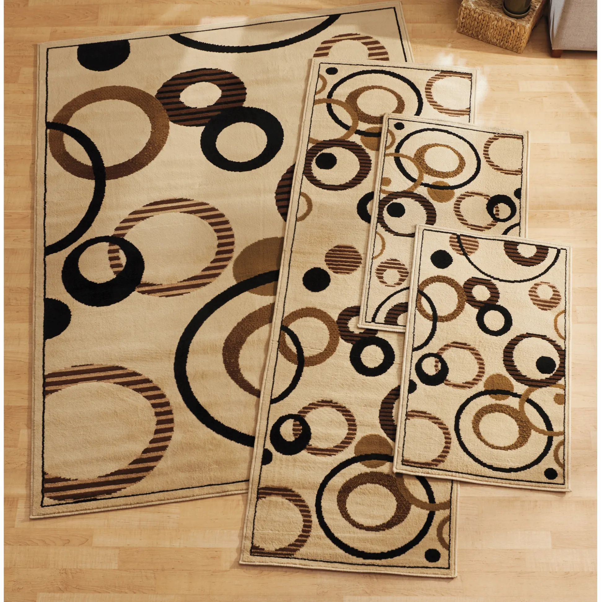 Geo Rings Rug Set