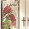 Geranium Welcome Sign