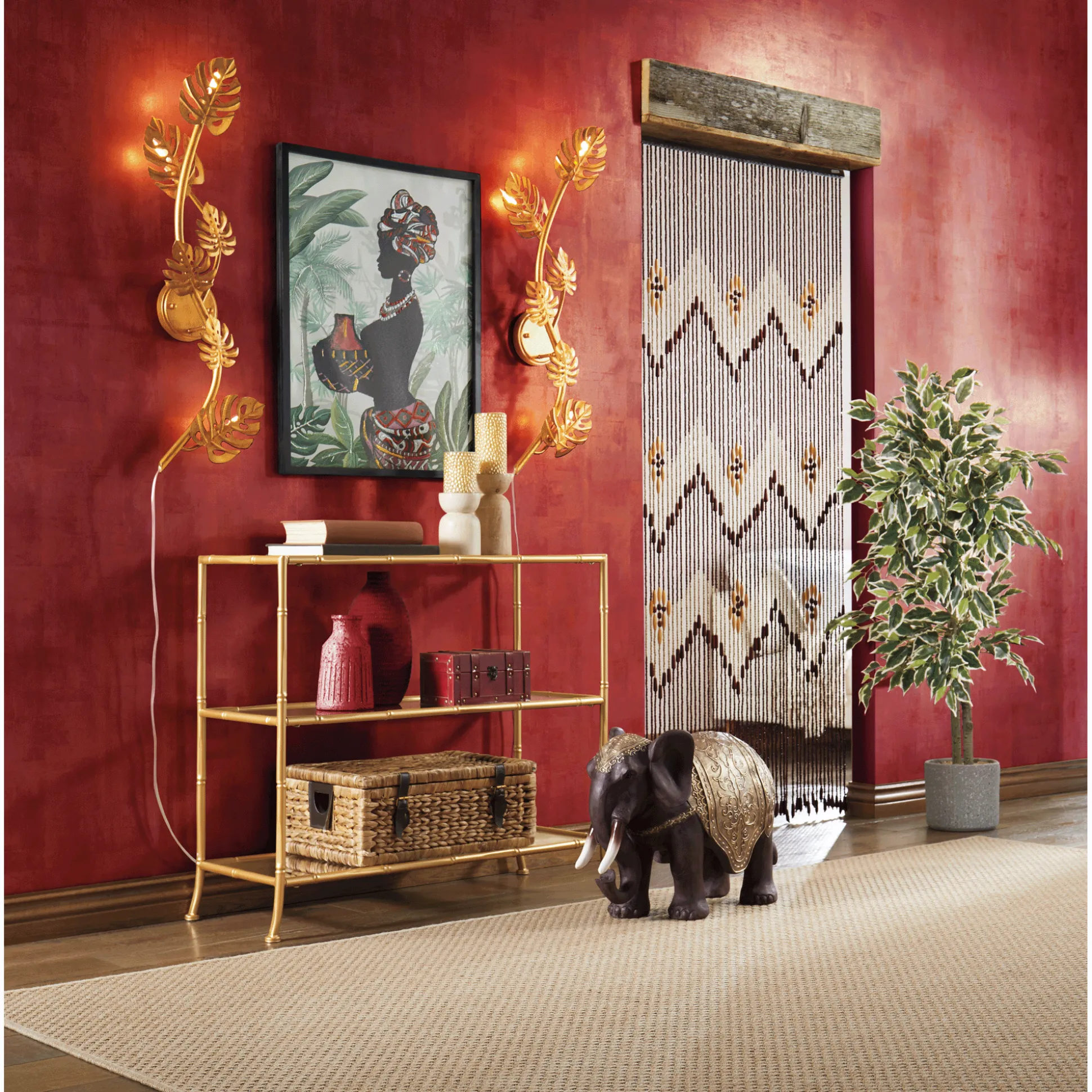 Gia Metal Console Table