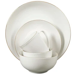 Gibson Home Ogalla 30-Piece Gold Banded Dinnerware Set
