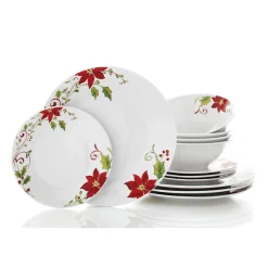 Gibson Wintertide 12-Piece Dinnerware Set