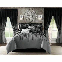 Gilda 30-Piece Complete Comforter and Curtain Set with 2 Coordinating Sheet Sets