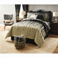Gilda 30-Piece Complete Comforter and Curtain Set with 2 Coordinating Sheet Sets