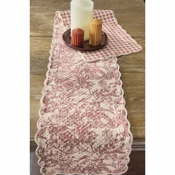 Gingham and Toile Quilted Runner