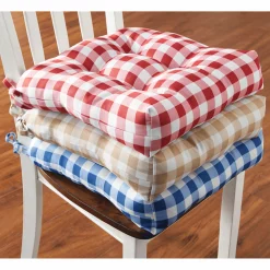 Gingham Check Chair Pad