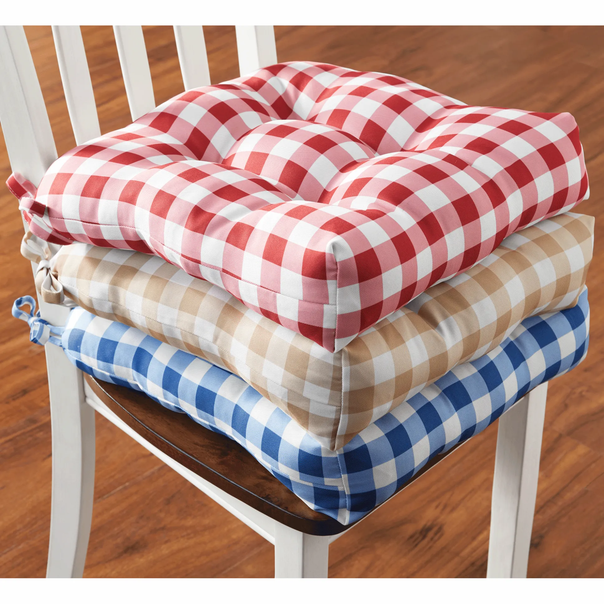 Gingham Check Chair Pad