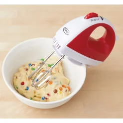 Ginny's Brand 5-Speed Hand Mixer with Storage Case for Cord and Attachments