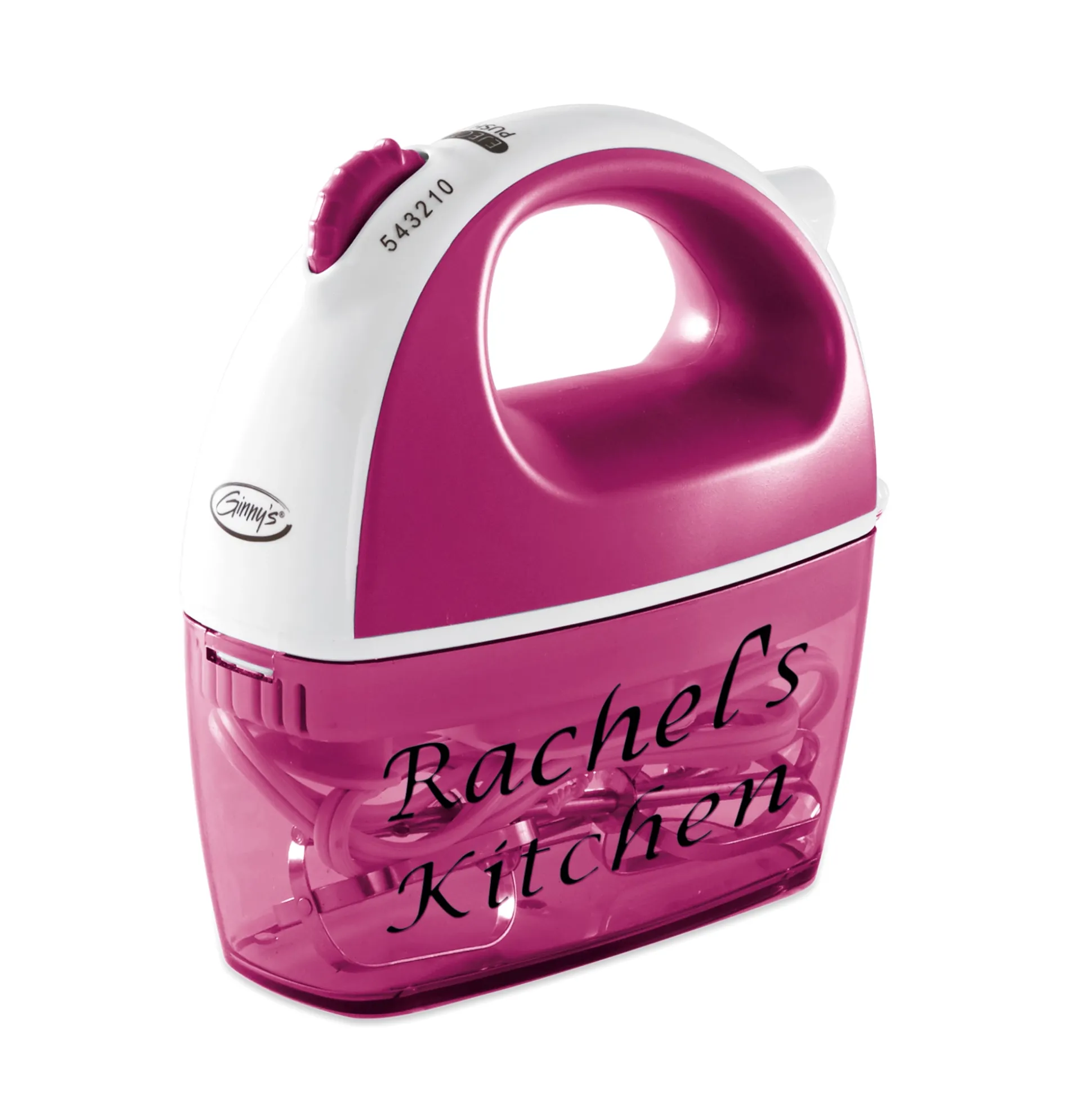 Ginny's Brand 5-Speed Hand Mixer with Storage Case for Cord and Attachments