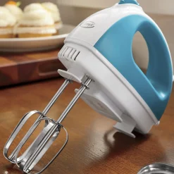 Ginny's Brand 5-Speed Hand Mixer with Storage Case for Cord and Attachments