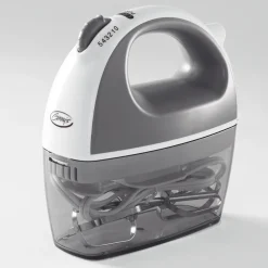 Ginny's Brand 5-Speed Hand Mixer with Storage Case for Cord and Attachments