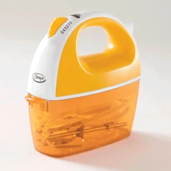 Ginny's Brand 5-Speed Hand Mixer with Storage Case for Cord and Attachments