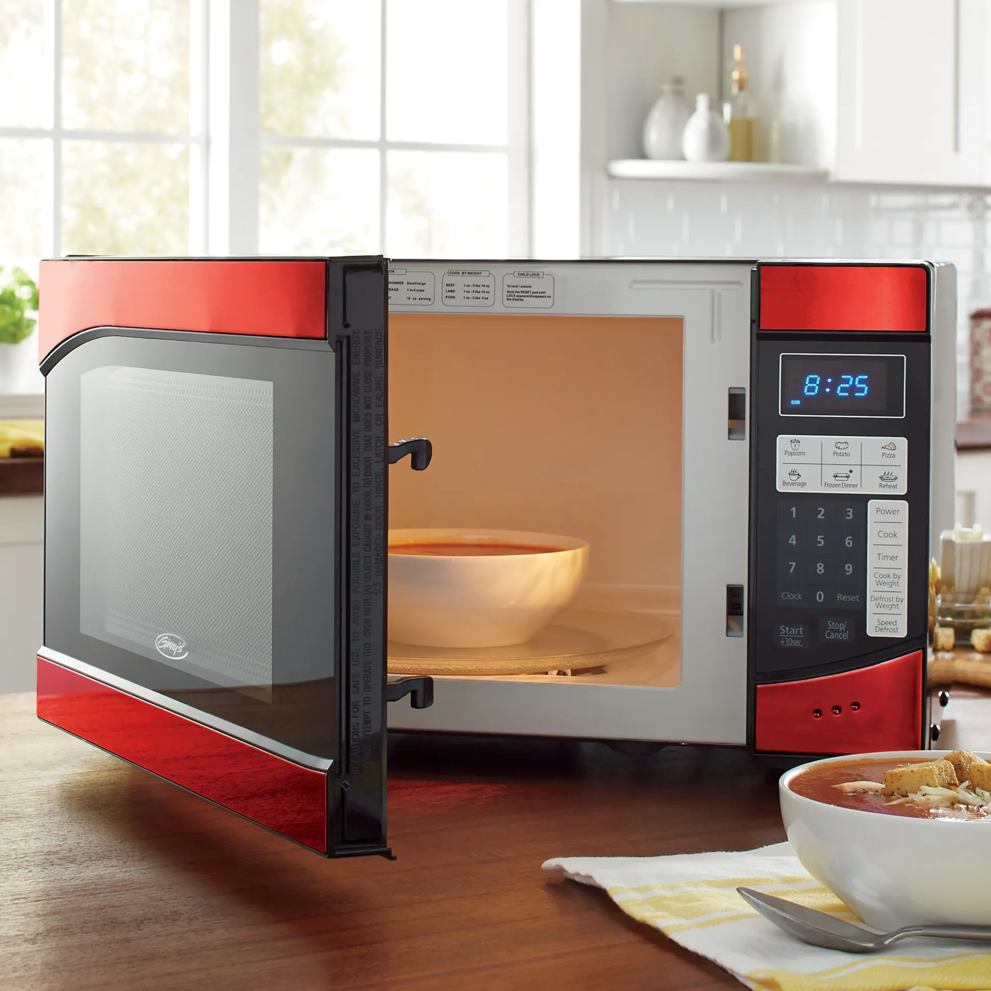 Ginny's .9 Cu. Ft. Metallic Microwave