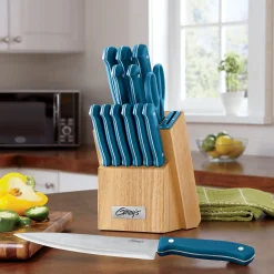 Ginny's 14-Piece Cutlery Knife Block with Sharpener