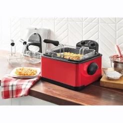 Ginny's 4-Quart Triple Basket Deep Fryer with Timer