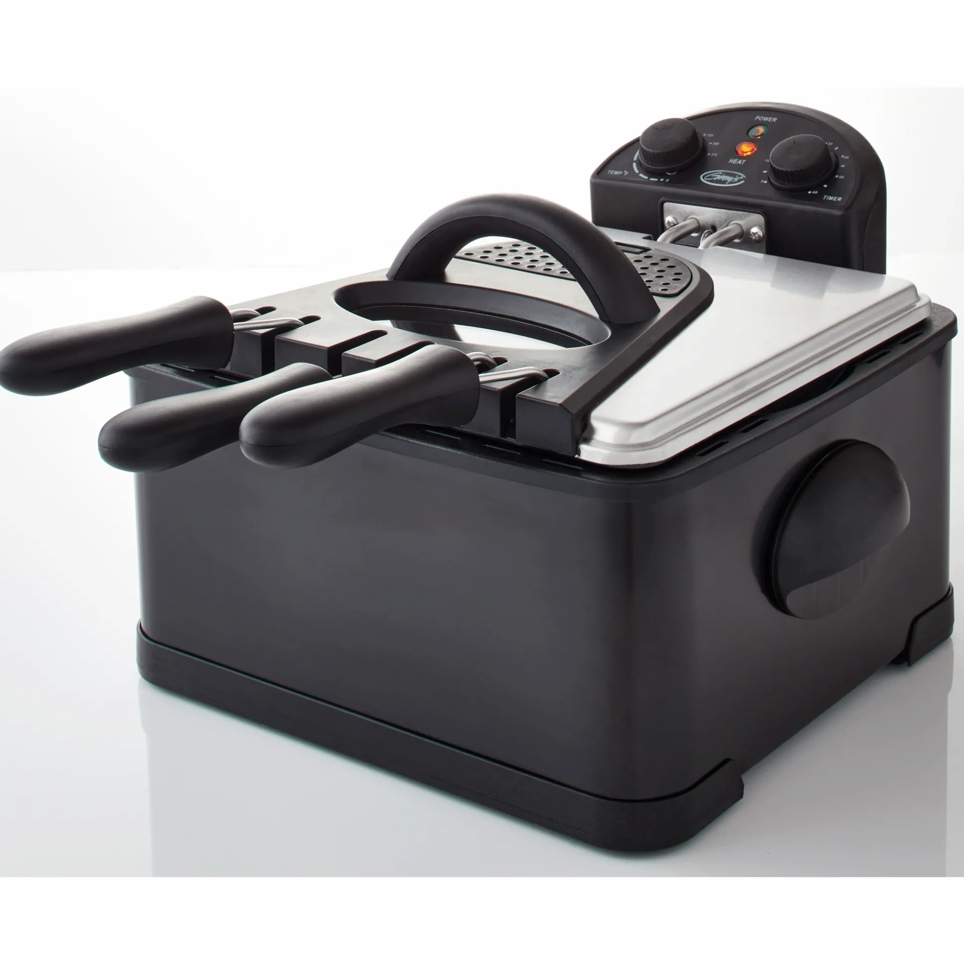 Ginny's 4-Quart Triple Basket Deep Fryer with Timer