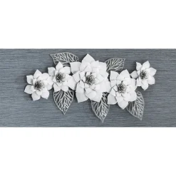 Glam Metal Flowers Wall Art