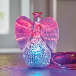Glass Angel with Fiber Optic Wings