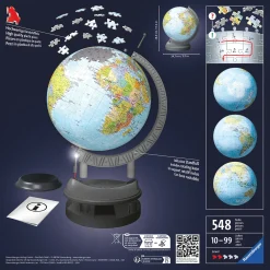 Globe with Light 3-D Puzzle