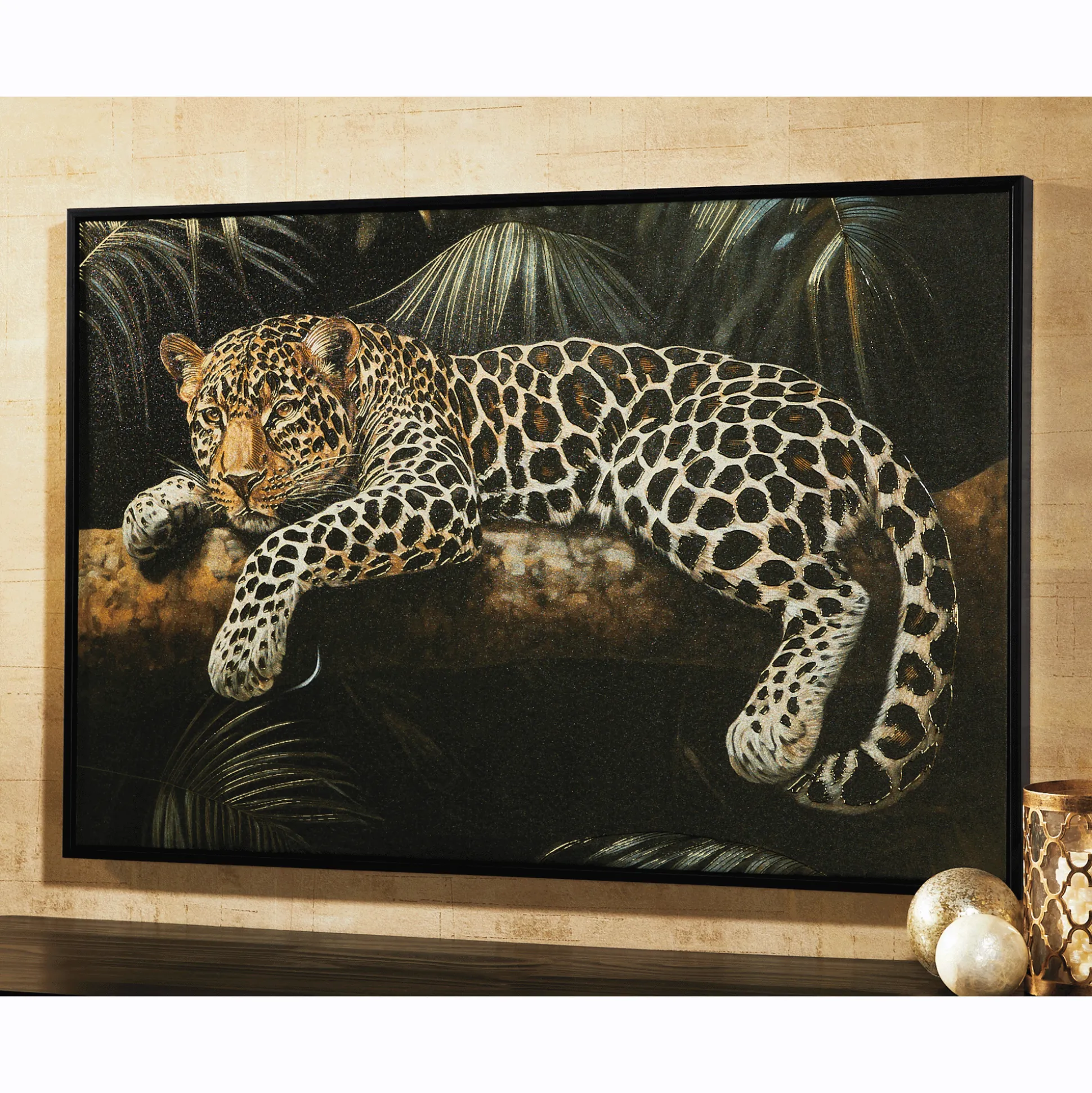 Gold Foil Big Cat Wall Art