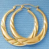 Gold Round/Twist Hoops